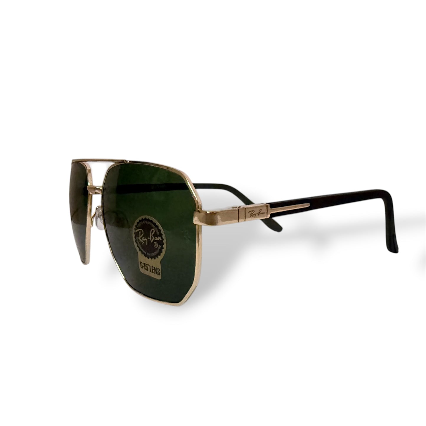 Ray-Ban Metal Frame Green Lens Aviators Sunglasses