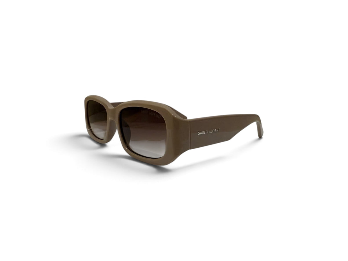 YSL Nude Bold Frame Square Sunglasses