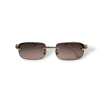 Cartier Style Panther Gold Sunglasses