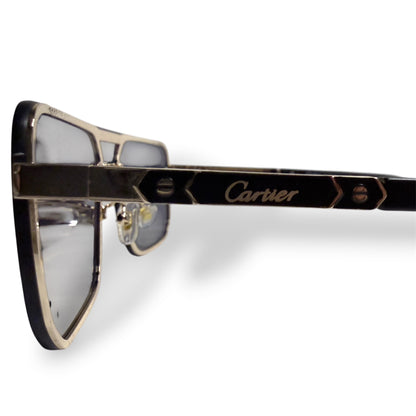 Cartier Gold Detail Rimless Shades Sunglasses