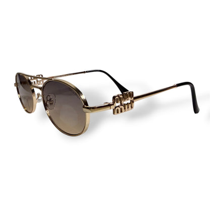 Miu Miu Aviator Logo Sunglasses