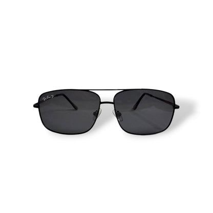 Ray Ban Classic Black Rectangular Polarized Sunglasses