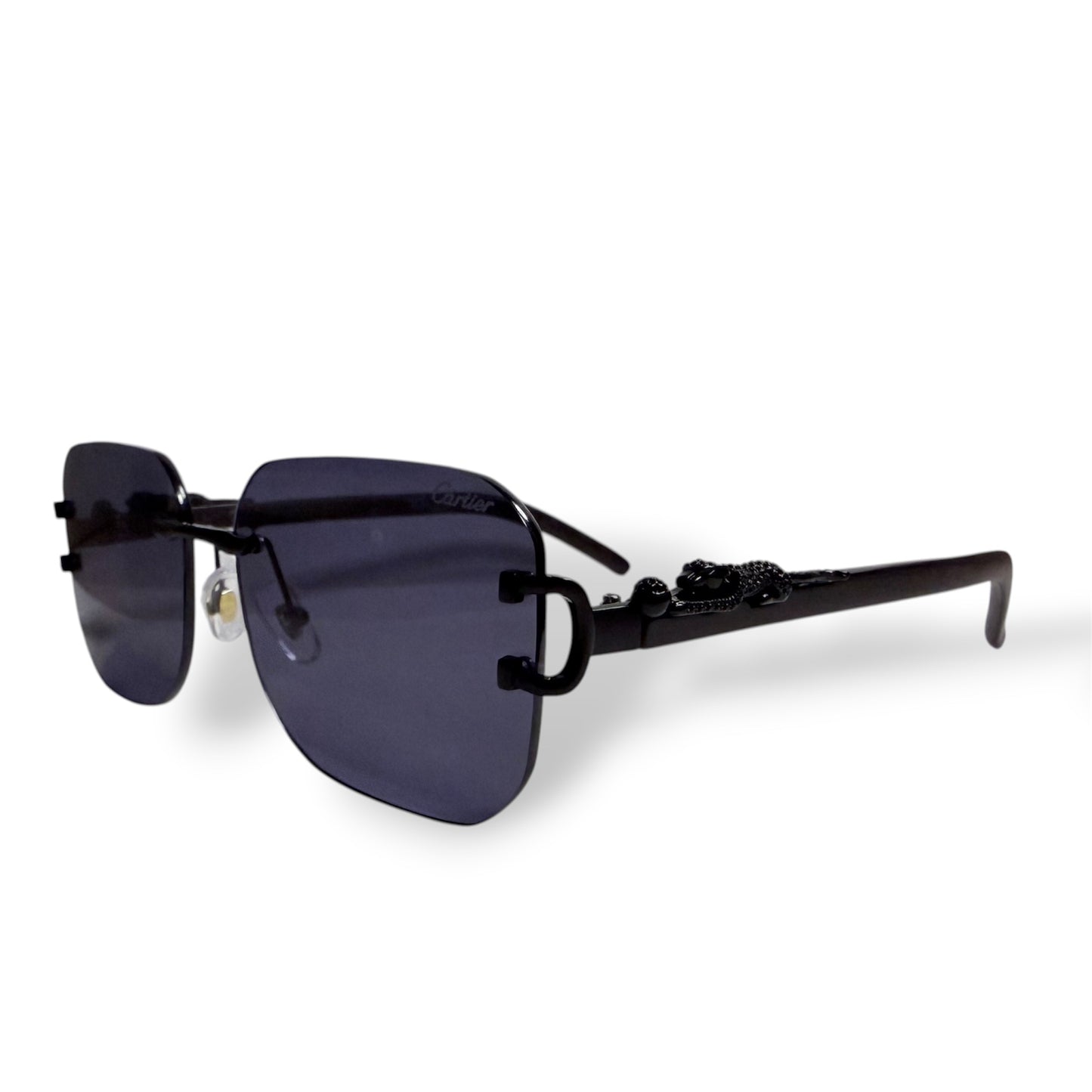 Cartier Panther Rimless Square Sunglasses