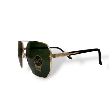 Ray-Ban Metal Frame Green Lens Aviators Sunglasses