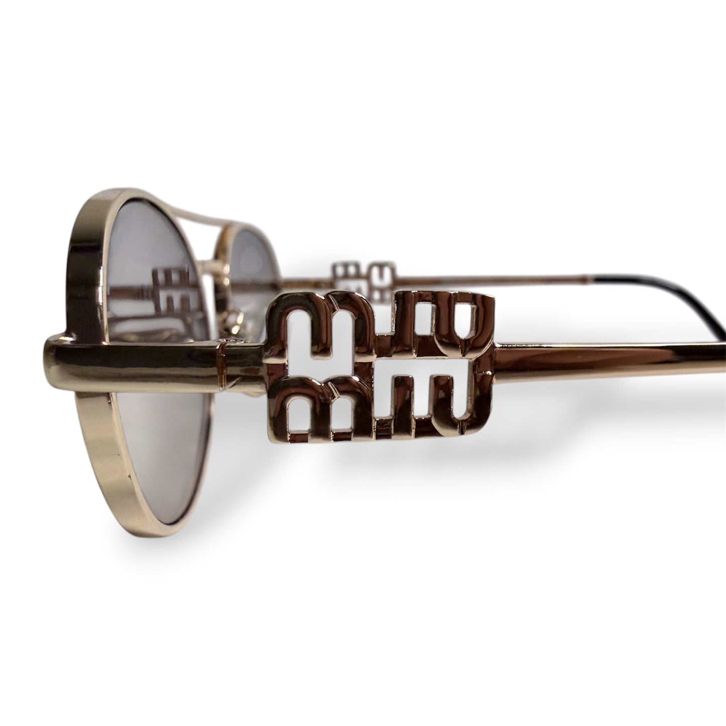 Miu Miu Aviator Logo Sunglasses