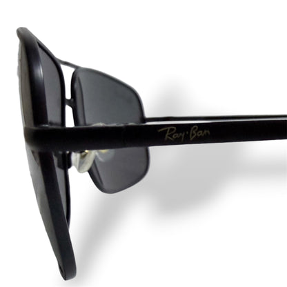 Ray Ban Classic Black Rectangular Polarized Sunglasses