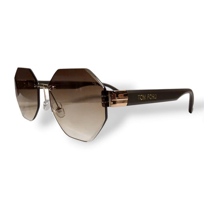 Tom Ford Octagon Rimless Premium Sunglasses