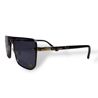 Cartier Gold Detail Rimless Shades Sunglasses