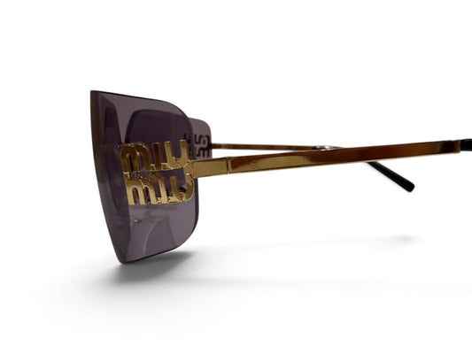 Miu Miu Oversized Rimless Shield Sunglasses
