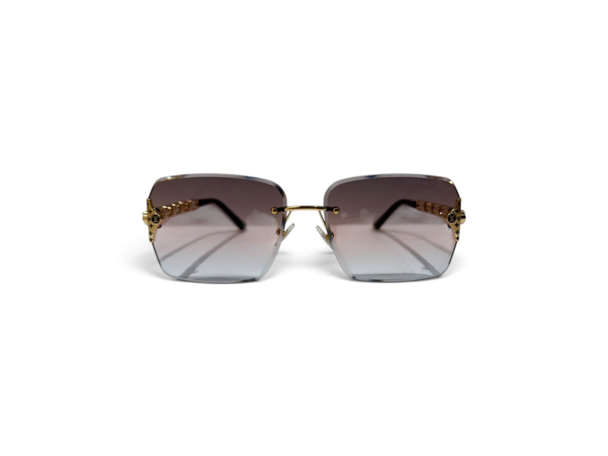 LV Luxury Rimless Chain Sunglasses