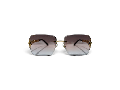 LV Luxury Rimless Chain Sunglasses