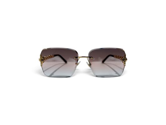 LV Luxury Rimless Chain Sunglasses
