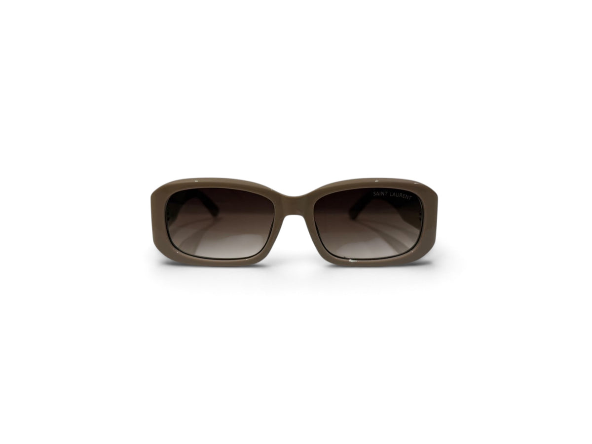YSL Nude Bold Frame Square Sunglasses