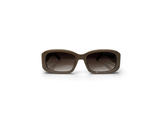 YSL Nude Bold Frame Square Sunglasses