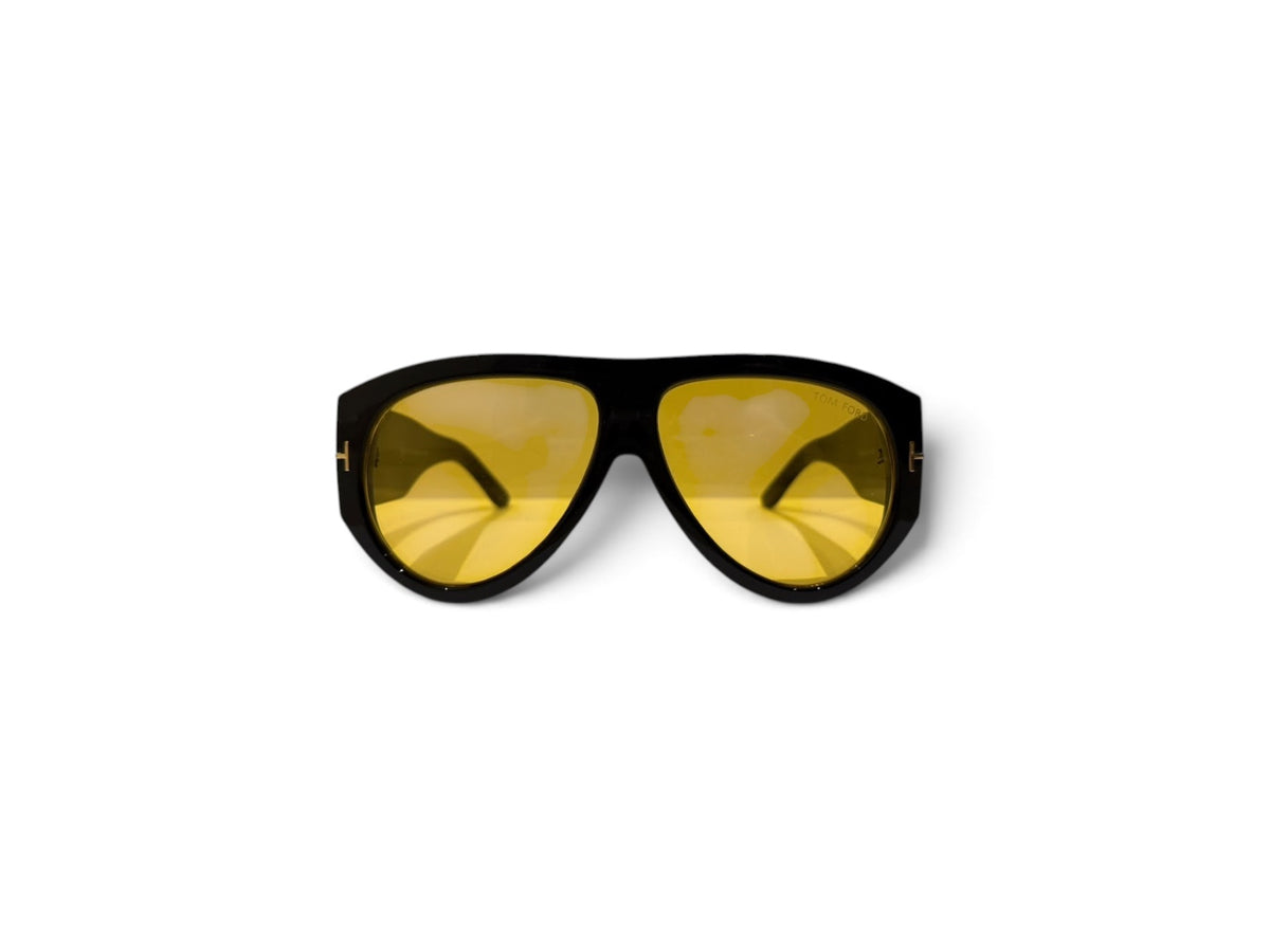 Tom Ford Oversized Amber Lens Aviator Sunglasses