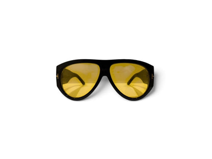 Tom Ford Oversized Amber Lens Aviator Sunglasses