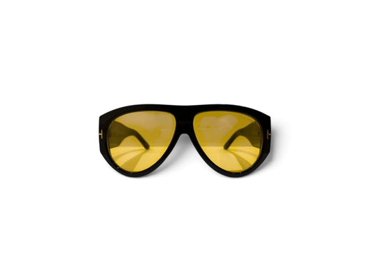 Tom Ford Oversized Amber Lens Aviator Sunglasses