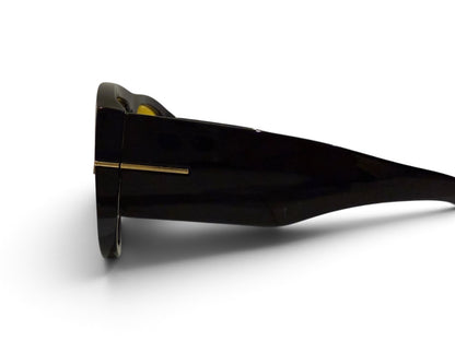 Tom Ford Oversized Amber Lens Aviator Sunglasses