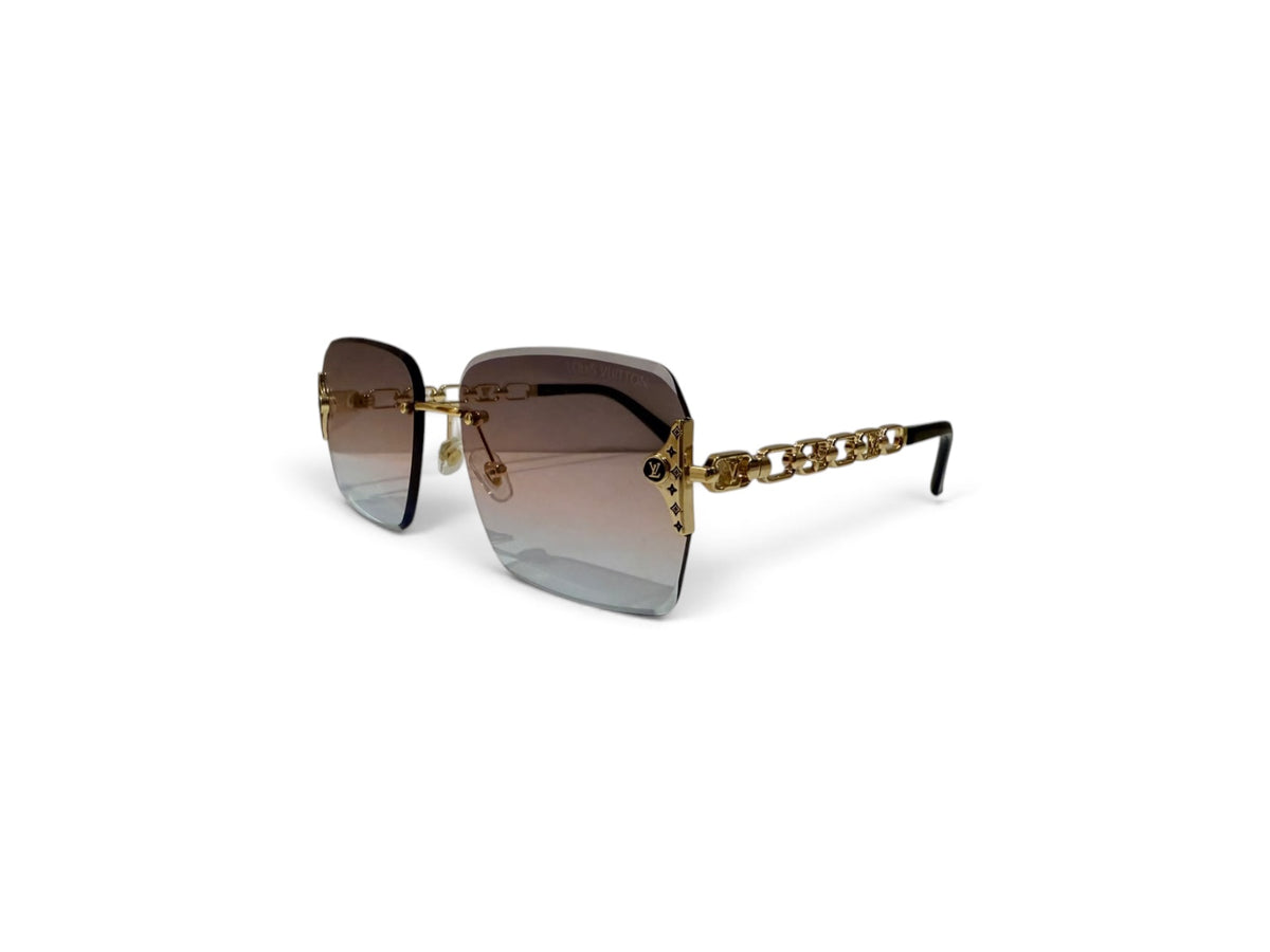 LV Luxury Rimless Chain Sunglasses