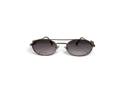 Miu Miu Iconic Metal Aviator Sunglasses